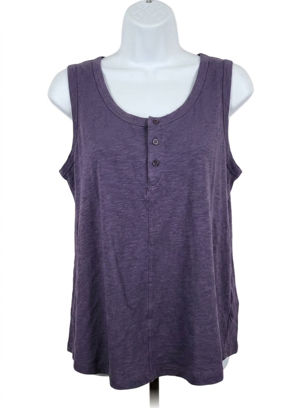 NEW TRIBAL women's tank top with buttons in dark navy